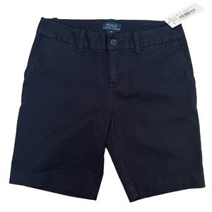 NWT Polo Ralph Lauren Navy Blue Boys Chino Shorts Size 10